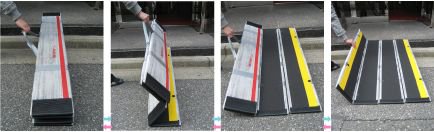 車椅子用段差解消スロープ デクパック （シニアタイプ 幅７４cm×長さ１ 
