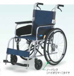 自走用車椅子ＮＥＯ－１α 背折れ式・介助ブレーキ付・ノーパンクタイヤ