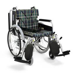 自走用車椅子ＫＡ８２２－４０ＥＬＢ－Ｍ（中床） 肘跳ね上げ式・足台