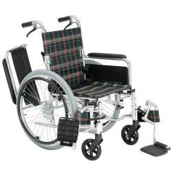 自走用車椅子ＫＳ８０－４０４３ 背折れ式・介助ブレーキ付・肘掛け