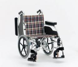 介助用車椅子ＡＲ－６０１ 背折れ式・介助ブレーキ付・肘跳ね上げ