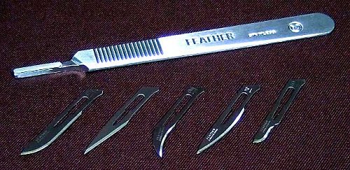 精密ナイフ（カッター）超薄刃5種類セット