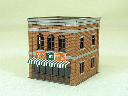 紙模型・ベーカリー 1/150 建物 ジオラマ