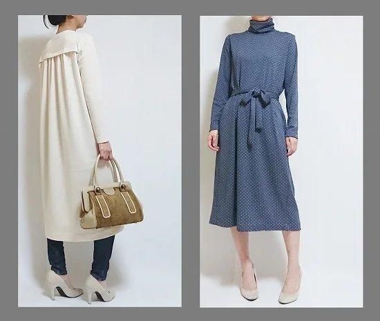 バックヨークロングワンピース パターン 型紙 販売
