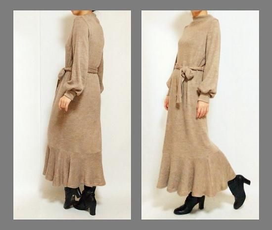 ニットマーメイドワンピース パターン(型紙)販売