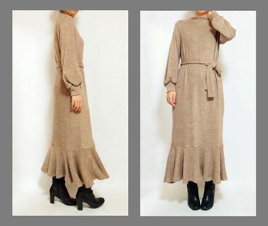 ニットマーメイドワンピース パターン（型紙）販売