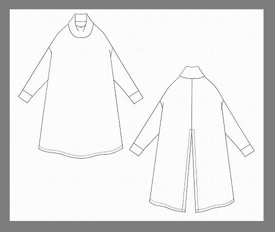 オフタートル・マキシワンピース パターン(型紙)販売