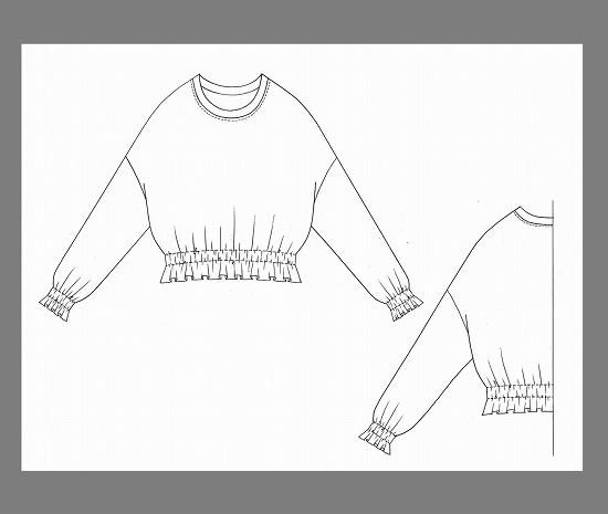 クロップドトップス パターン（型紙）販売