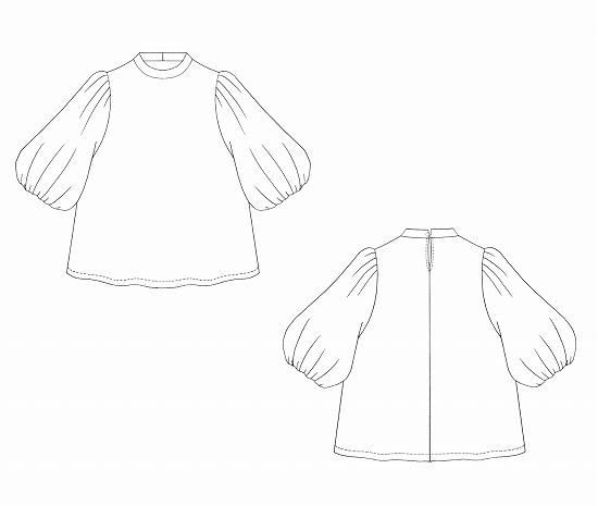 バルーンスリーブプルオーバー パターン（型紙）販売