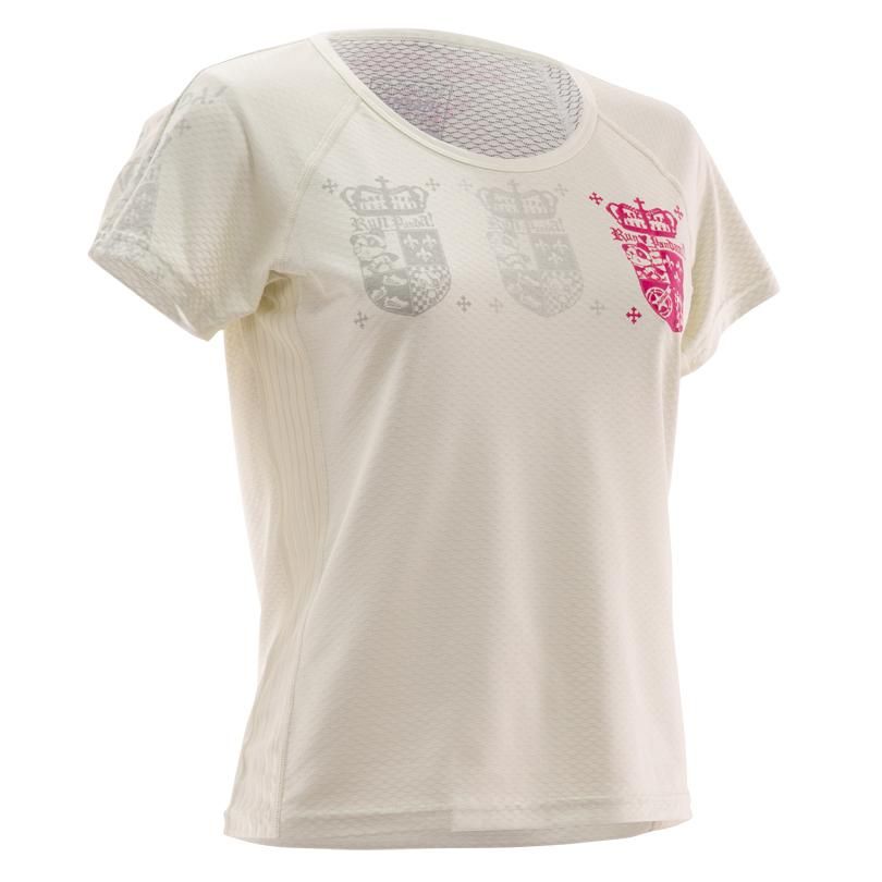 WHITE RUN PANDA! Ladies' CARBON Tシャツ/ Pink emblem