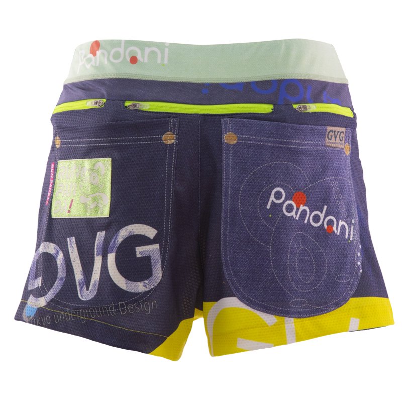 G.V.G 7 Pockets レディースジョギングパンツ /ブルー×イエロー<br>◆残りXSサイズ1点のみ◆