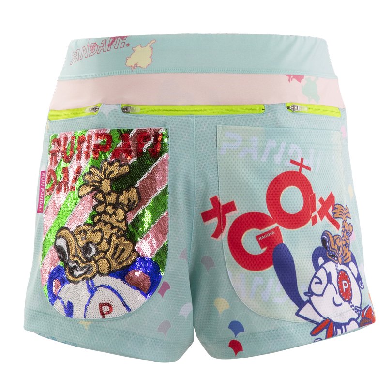 Pandani　ランニング / RUN PANDA!　7 Pockets ジョギング パンツ　GO!GO!名GO屋！！2020年Ver.  ジョギングパンツ/チェレステ-スパンコール商品詳細