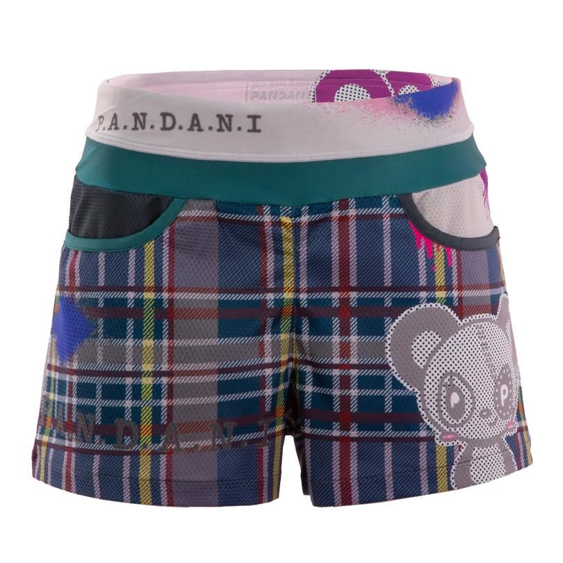 美品　パンダーニ　5ポケット　ランニングパンツ　ウサギ　ブルー　レディースS 美品 パンダーニ 5ポケット ランニングパンツ ウサギ ブルー