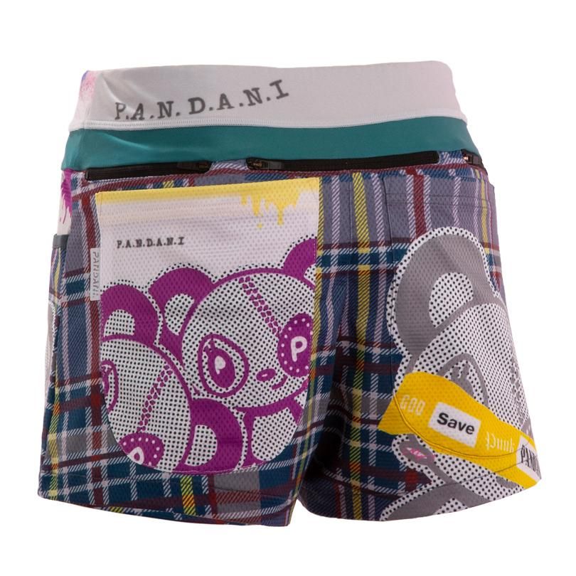 美品　パンダーニ　5ポケット　ランニングパンツ　ウサギ　ブルー　レディースS Pandani オリジナルランニングパンツ＆ウェア / ランニング