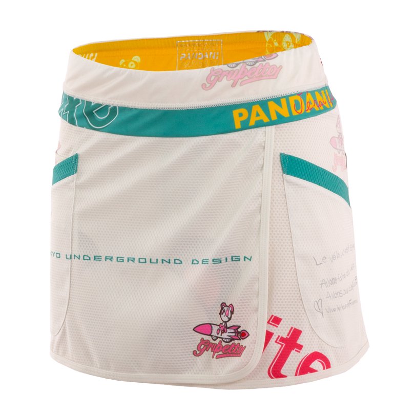 Pandani Women'sサイクルスカート WHITE VENGA! レディース ラン 