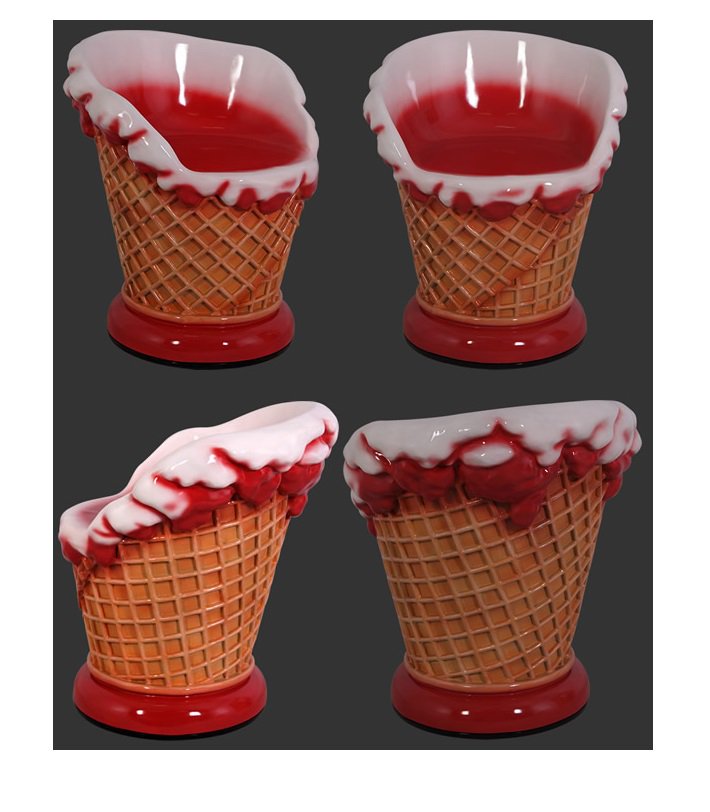 ICE CREAM☆アイスクリームチェア【レッド・赤】】【イス,いす,椅子,インテリア】