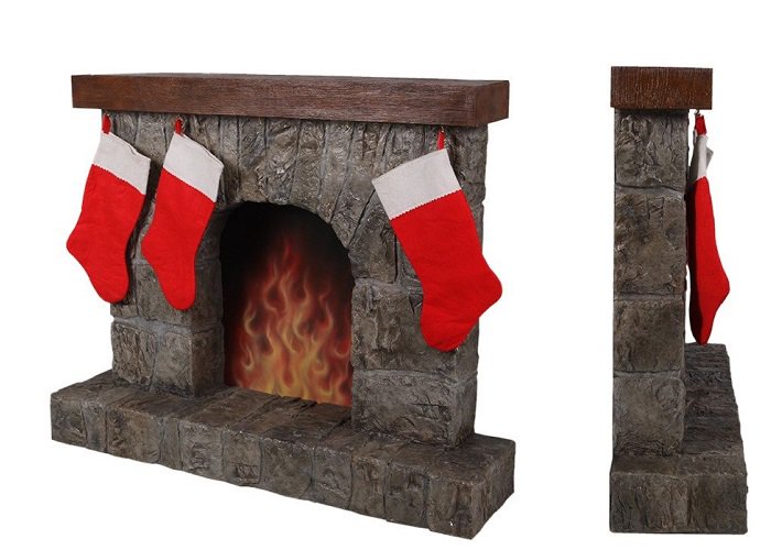 クリスマス☆巨大オブジェ☆暖炉(靴下ハンガー付き)等身大フィギュア・置物・ディスプレイ・ディスプレー