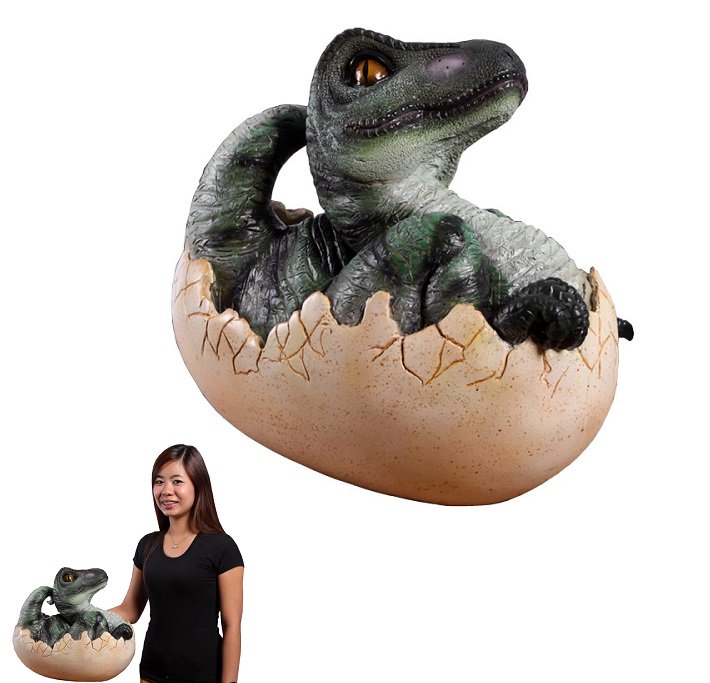ジュラシックパークへようこそ！恐竜オブジェ☆孵化するT-Rex ティラノサウルス☆  等身大フィギュア・キャラクターフィギュア・店舗ディスプレイ・大型オブジェ販売のコズミックランド
