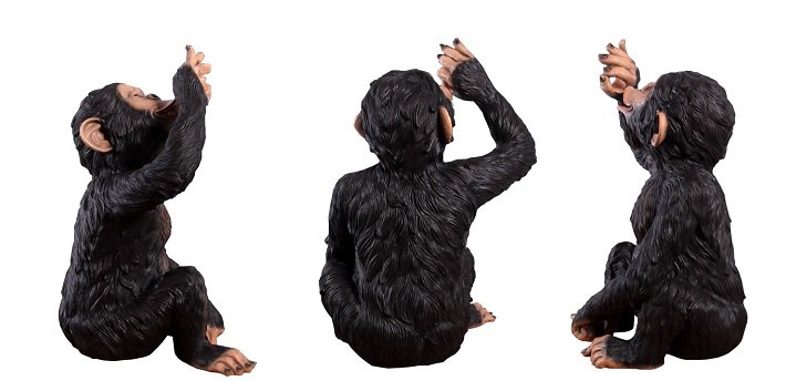 サル・猿・さる☆オブジェ☆酔っ払いチンパンジーのワインホルダー・等身大フィギュア・ディスプレイ・ディスプレー・看板