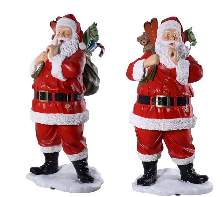 クリスマスオブジェ☆プレゼント一杯のサンタクロース　等身大フィギュア・置物・人形