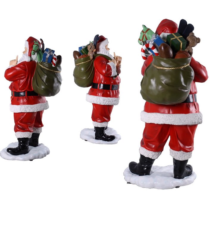 クリスマスオブジェ☆プレゼント一杯のサンタクロース　等身大フィギュア・置物・人形