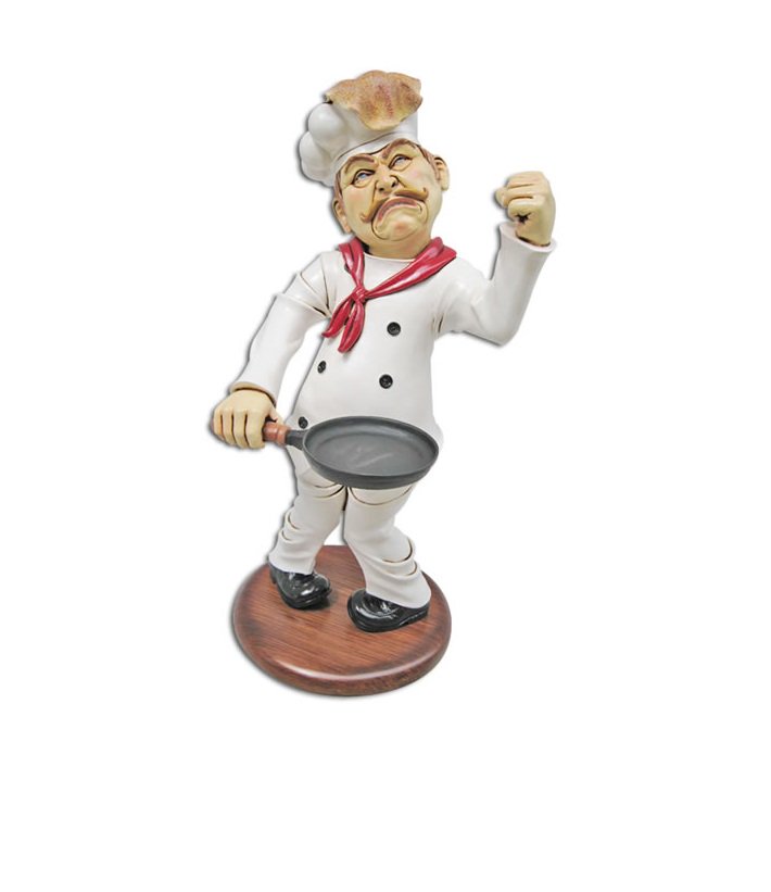 コックさん☆パンケーキを作るシェフのビッグオブジェ 等身大フィギュア・人形・置物