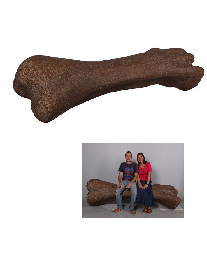恐竜オブジェ☆ティラノサウルスの大腿骨の化石【238cm】(恐竜・等身大・置物・ディスプレイ・ベンチ・看板)