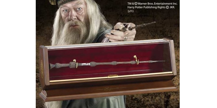 ハリーポッター ： アルバス・ダンブルドア ブロンズ製魔法の杖レプリカ