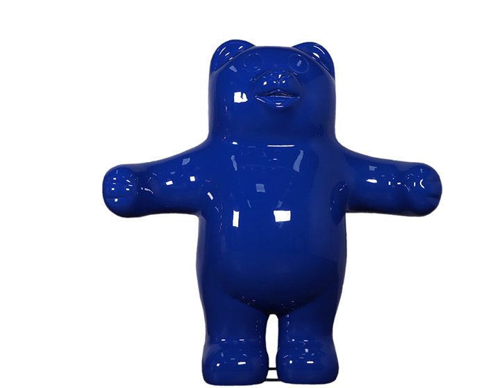 動物オブジェ☆くま・クマ・熊☆つるつるしたグミベア【ブルー205cm】