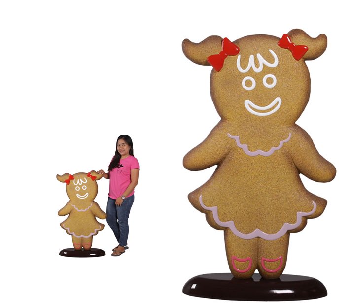 スイーツ・クッキー・お菓子・パン☆ジンジャーブレッド・女の子のビッグオブジェ【113cm】 等身大・置物・人形・ディスプレイ・ディスプレー