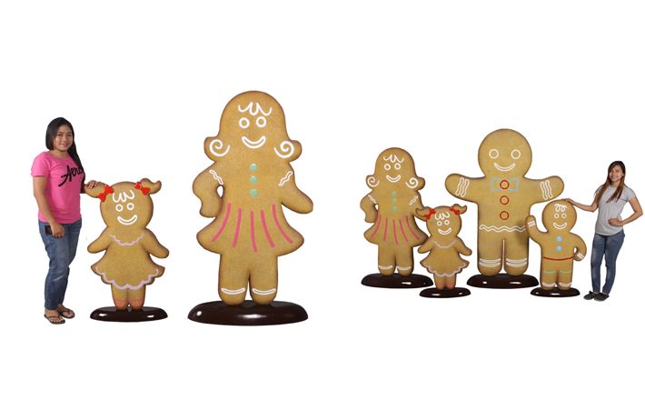 スイーツ・クッキー・お菓子・パン☆ジンジャーブレッド・女の子のビッグオブジェ【113cm】 等身大・置物・人形・ディスプレイ・ディスプレー