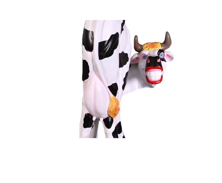 牛のオブジェ☆ 愉快な乳牛【110cm】　うし・牛・等身大・オブジェ・置物・什器、装飾・ディスプレイ・ディスプレー
