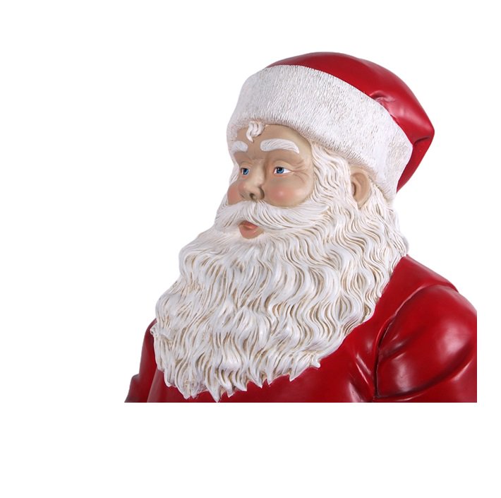 クリスマス☆トレーを持つサンタクロースのビッグオブジェ【185cm】　等身大・置物・ディスプレー・ディスプレイ・サンタ