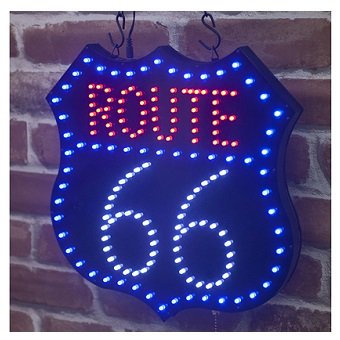 ネオンサイン☆ガレージ看板☆LED電飾ボード【ルート66☆Route66