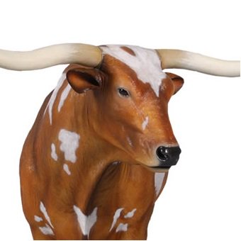 牛のオブジェ☆ロングホーン【288cm】☆等身大動物フィギュア・大型
