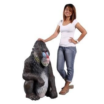 猿・さる・サル☆動物オブジェ☆マンドリルのビッグオブジェ