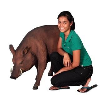 動物オブジェ☆猪☆イノシシのビッグオブジェ【120cm】☆等身大
