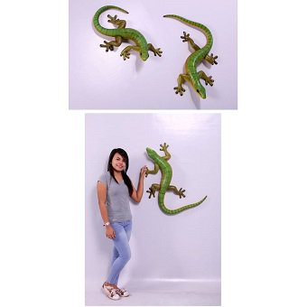 爬虫類フィギュア☆ヤモリのビッグオブジェ【84cm】☆等身大フィギュア・動物オブジェ・店舗ディスプレイ・看板・インテリア販売のコズミックランド