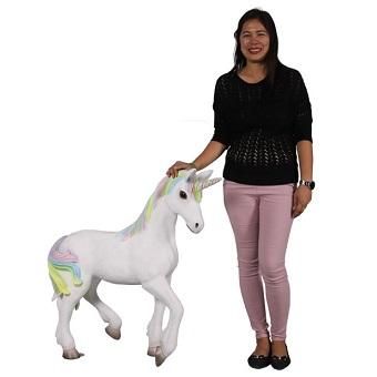 動物オブジェ☆ユニコーン【レインボー・90cm】☆等身大 動物オブジェ☆ユニコーン【レインボー・90cm】☆等身大