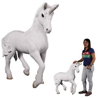動物オブジェ☆ユニコーン【ホワイト・90cm】☆等身大フィギュア 動物オブジェ☆ユニコーン【ホワイト・90cm】☆等身大フィギュア