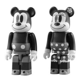 BE@RBRICK - Disney : ミッキーマウス＆ミニーマウス【Black & White 