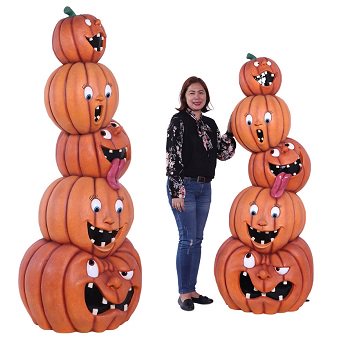 ハロウィン☆かぼちゃのオブジェ☆パンプキンタワー【181cm】☆等身大