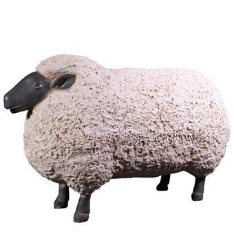 ひつじ ひつじ・羊☆サフォーク種のモフモフしたヒツジのビッグオブジェ
