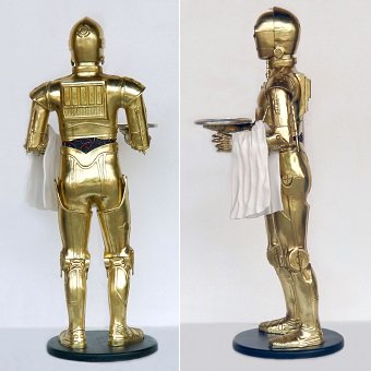 スターウォーズ ： C-3PO 等身大フィギュア【ウエイター】 - 等身大フィギュア・キャラクターフィギュア・店舗ディスプレイ・大型オブジェ