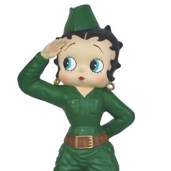 ベティブープ☆Betty Boop☆ベティちゃんのビッグサイズオブジェ【アーミー90cm】☆等身大フィギュア・キャラクターフィギュア ・店舗ディスプレイ・大型オブジェ販売のコズミックランド