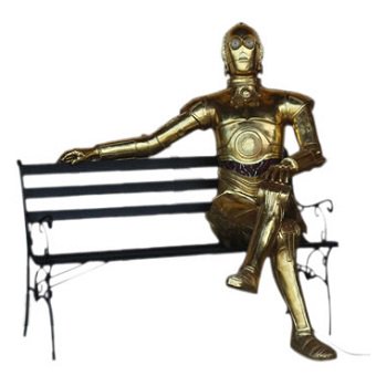 スターウォーズ☆C-3PO 等身大フィギュア with ベンチチェア☆等身大