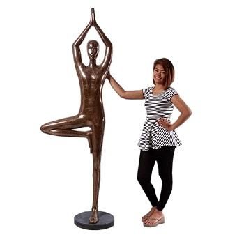 等身大オブジェ☆木ポーズ・ヨガ(男) 置物☆等身大フィギュア