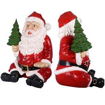 クリスマスオブジェ☆巨大な座るサンタクロース【218cm】☆ 等身