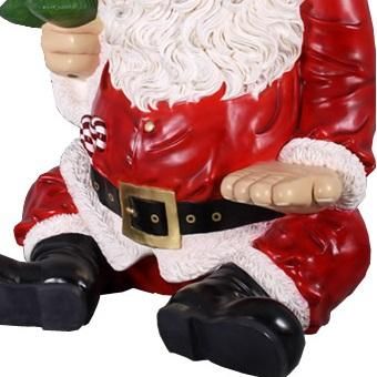 サンタクロース ディスプレイフィギュア サンタクロースフィギュアホワイト/ツリー＆ベアー47cm