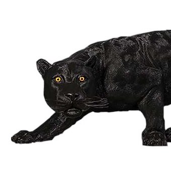 動物オブジェ】ヒョウ ひょう ブラックパンサー☆黒豹のビッグオブジェ